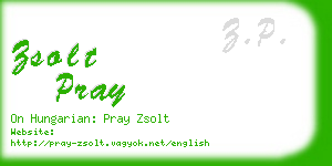 zsolt pray business card